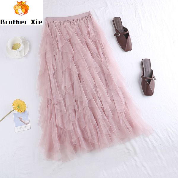 138 autumn korean super fire gauze skirt women's half skirt mesh pleated puffed cake fairy long, Black
138 autumn korean super fire gauze skirt women's half skirt mesh pleated puffed cake fairy long, Black