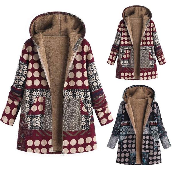 women's trench coats ethnic plus size print fleece hoodies long sleeve coat winter women outwear, Tan;black
women's trench coats ethnic plus size print fleece hoodies long sleeve coat winter women outwear, Tan;black