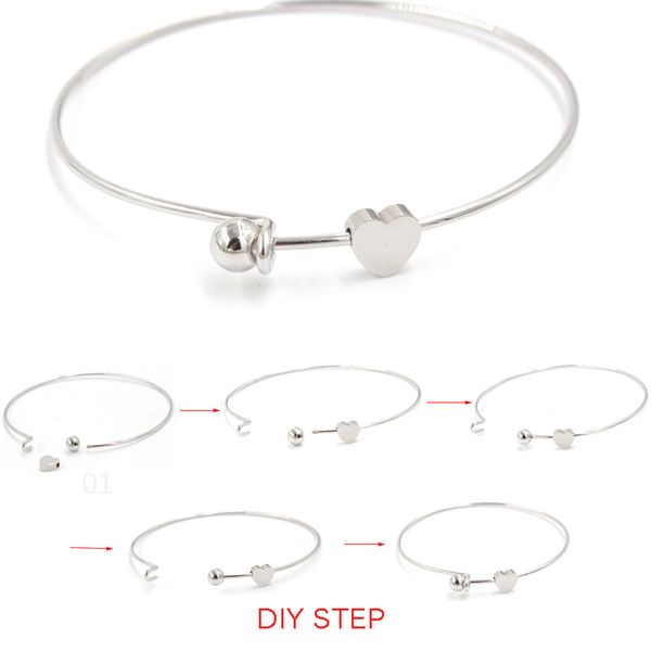 60mm stainless steel bracelet can be opened and movable. simple european and american bracelet thread beads can be removed, Black
60mm stainless steel bracelet can be opened and movable. simple european and american bracelet thread beads can be removed, Black