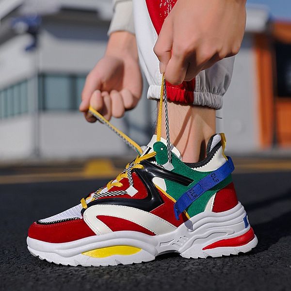casual shoes men breathable sneakers adults masculino new trend fashion lace up color matching zapatilla t200209, Black
casual shoes men breathable sneakers adults masculino new trend fashion lace up color matching zapatilla t200209, Black