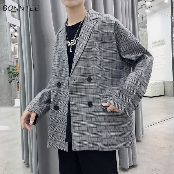 blazers men plaid gray korean style teens fashion casual coats loose chic all-match streetwear retro outwear students new soft, White;black
blazers men plaid gray korean style teens fashion casual coats loose chic all-match streetwear retro outwear students new soft, White;black