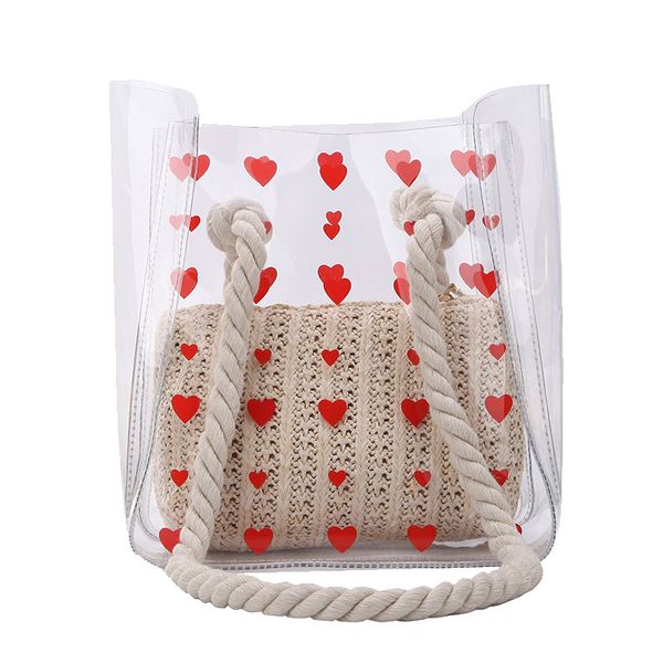sweet lady transparent jelly print bucket bag 2019 new quality pvc women's designer handbag travel tote shoulder messenger bag
sweet lady transparent jelly print bucket bag 2019 new quality pvc women's designer handbag travel tote shoulder messenger bag