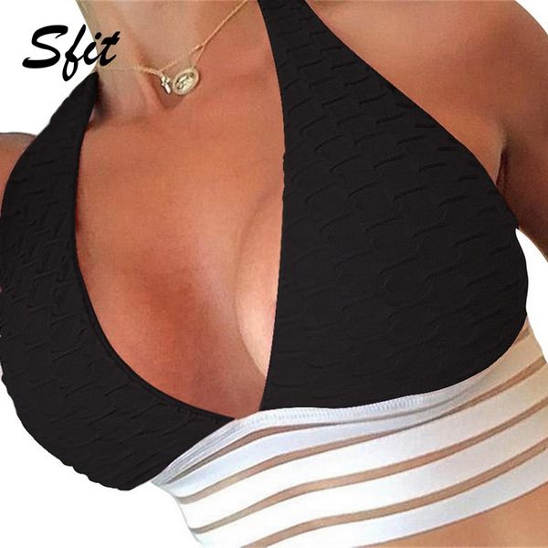 sfit women's yoga bra gym fitness sports deep v slim vest jogger running push up bras sujetador deportivo 2019, White;black
sfit women's yoga bra gym fitness sports deep v slim vest jogger running push up bras sujetador deportivo 2019, White;black