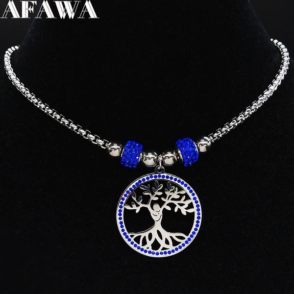 2019 fashion tree of life crystal stainless steel chain necklace women silver color statement necklace jewerly collares n19602
2019 fashion tree of life crystal stainless steel chain necklace women silver color statement necklace jewerly collares n19602