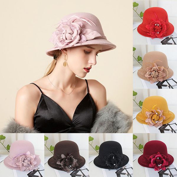 wool felt berets women autumn and winter party gauze flower formal hat banquet grace woolen hats#p1, Blue;gray
wool felt berets women autumn and winter party gauze flower formal hat banquet grace woolen hats#p1, Blue;gray