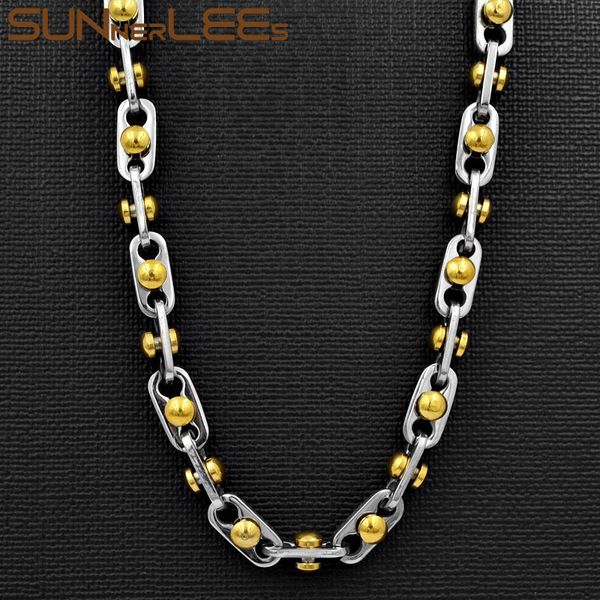sunnerlees 316l нержавеющая сталь ожерелье 6 мм геометрические бусины звено цепи серебро золото мужчины женщины мода ювелирные изделия подар, Silver
sunnerlees 316l нержавеющая сталь ожерелье 6 мм геометрические бусины звено цепи серебро золото мужчины женщины мода ювелирные изделия подар, Silver