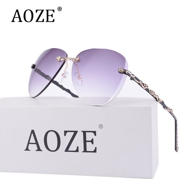 aozewomen sunglasses women brand designer rimless sunglasses de sol mujer luxury retro rose gold sun glasses for womens 937, White;black
aozewomen sunglasses women brand designer rimless sunglasses de sol mujer luxury retro rose gold sun glasses for womens 937, White;black