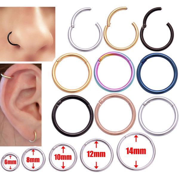 1pc titanium hinged segment ring 6/8/10/12/14mm nose lip septum cartilage nipple tragus clicker nose body piercing jewelry, Slivery;golden
1pc titanium hinged segment ring 6/8/10/12/14mm nose lip septum cartilage nipple tragus clicker nose body piercing jewelry, Slivery;golden