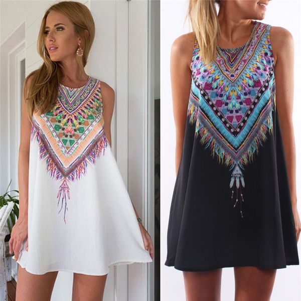 Vintage Print Women Dress O-Neck Sleeveless Casual Dresses Boho Sexy Chiffon Beach Dress Summer Dress 2017 Brand New Vestidos
Vintage Print Women Dress O-Neck Sleeveless Casual Dresses Boho Sexy Chiffon Beach Dress Summer Dress 2017 Brand New Vestidos