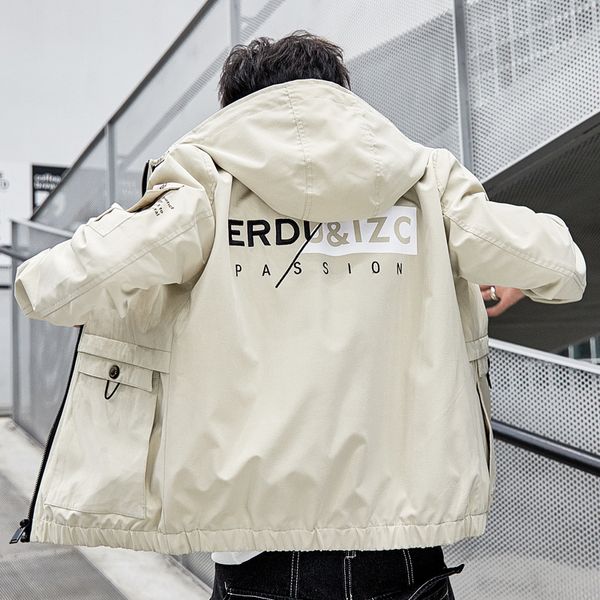 2019new spring and autumn new hooded youth trend letter jacket coat men casual personality wild men's jacket, Black;brown
2019new spring and autumn new hooded youth trend letter jacket coat men casual personality wild men's jacket, Black;brown
