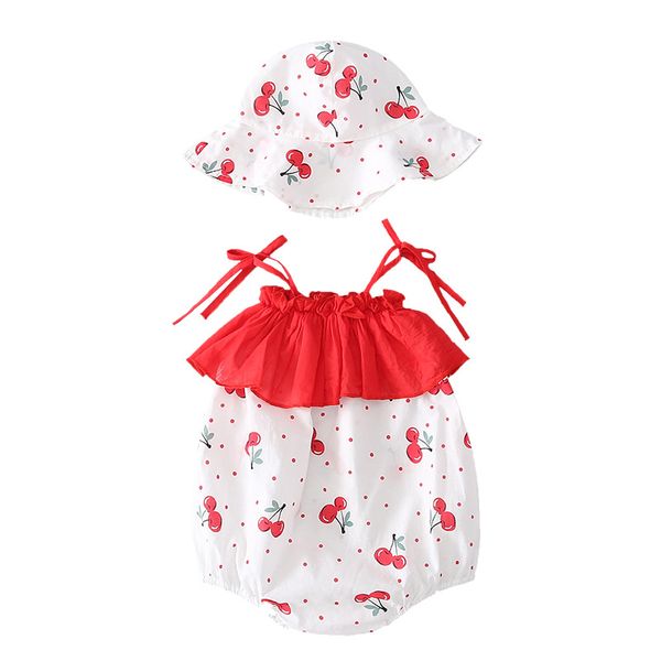 0-24m baby clothes newborn baby girl bodysuits cute cherry print jumpsuit summer cotton infant princess sling bodysuit+hat, Blue
0-24m baby clothes newborn baby girl bodysuits cute cherry print jumpsuit summer cotton infant princess sling bodysuit+hat, Blue