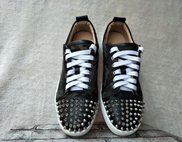 low leopard leather & spikes casual flats red bottom shoes 2018 new for men and women party designer sneakers lovers genuine leather 01, Black
low leopard leather & spikes casual flats red bottom shoes 2018 new for men and women party designer sneakers lovers genuine leather 01, Black