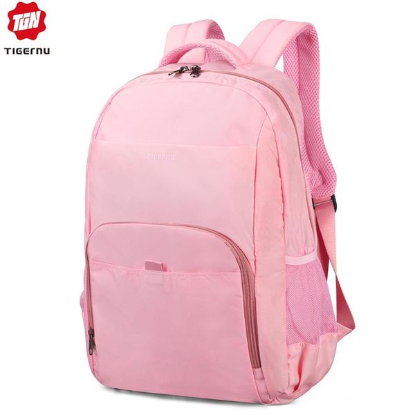 tigernu spring school backpack bag for teenager girl mini women college backpack 14.1 pink/blue mochila feminina y200706