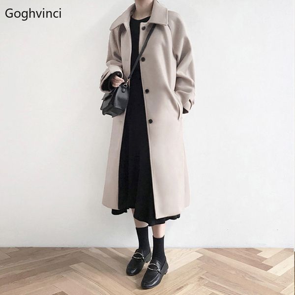 women's wool & blends women long coat single button ulzzang females clothes fashion womens korean style casual slim ladies coats, Black
women's wool & blends women long coat single button ulzzang females clothes fashion womens korean style casual slim ladies coats, Black