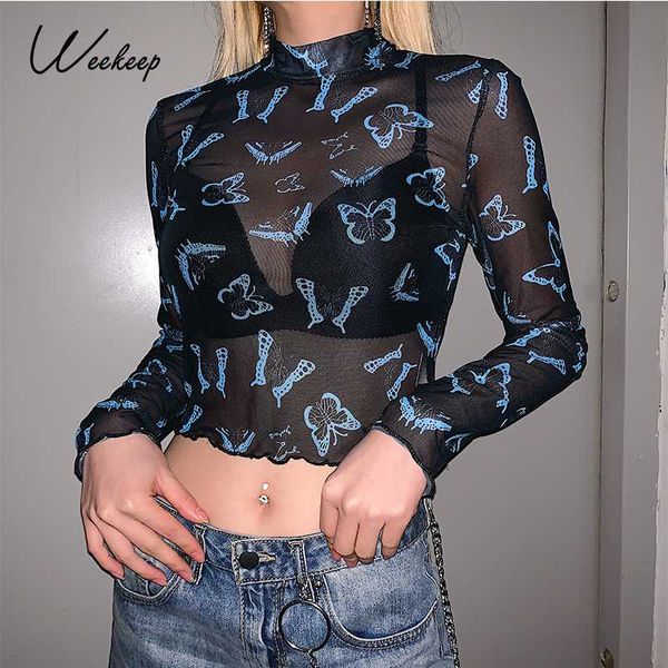 weekeep бабочка printed сетки с длинным рукавом crop top дамы черный прозрачный sexy футболку женщины see through tops harajuku летних, White
weekeep бабочка printed сетки с длинным рукавом crop top дамы черный прозрачный sexy футболку женщины see through tops harajuku летних, White