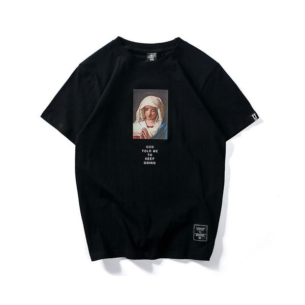 men's virgin mary printed short sleeve t shirts summer casual cotton hip hopo tees fashion streetwear tshirts asian size, White;black
men's virgin mary printed short sleeve t shirts summer casual cotton hip hopo tees fashion streetwear tshirts asian size, White;black