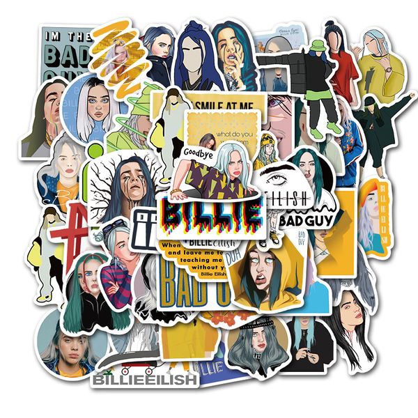 50pcs/lot pack new billie eilish stickers decal waterproof for on suitcase diy lapguitar skateboard lovely singer sticker
50pcs/lot pack new billie eilish stickers decal waterproof for on suitcase diy lapguitar skateboard lovely singer sticker