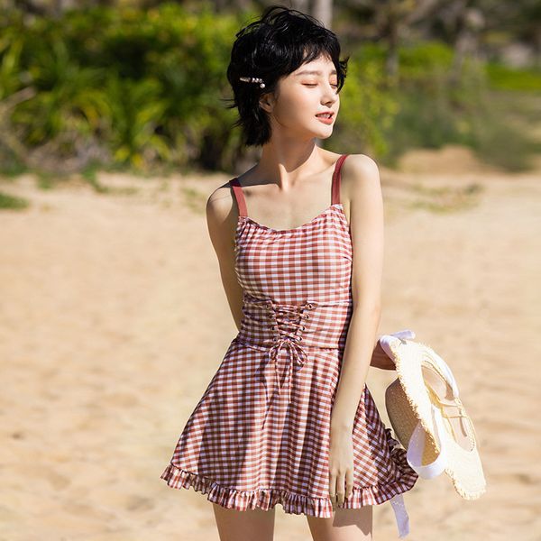 swimsuit fused large size womens bathing suits swimwear for women separate beach woman clothes new red checked suspender skirt
swimsuit fused large size womens bathing suits swimwear for women separate beach woman clothes new red checked suspender skirt