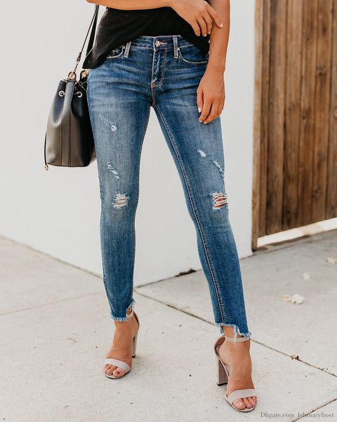 februaryfrost brand women jeans stretch ripped distressed skinny high waist denim pants shredded leggingstrousers, Blue
februaryfrost brand women jeans stretch ripped distressed skinny high waist denim pants shredded leggingstrousers, Blue