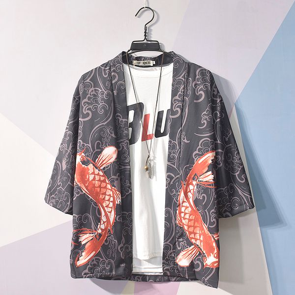 2019 kimono japanese kimono mujer men japanese yukata men asian clothes haori koi apanese streetwear jacket, Red
2019 kimono japanese kimono mujer men japanese yukata men asian clothes haori koi apanese streetwear jacket, Red