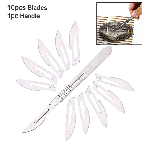 1set carbon steel surgical scalpel knife blades pcb repair cutting craving hand tools + 1pc #4 anti-slip handle diy artwork
1set carbon steel surgical scalpel knife blades pcb repair cutting craving hand tools + 1pc #4 anti-slip handle diy artwork