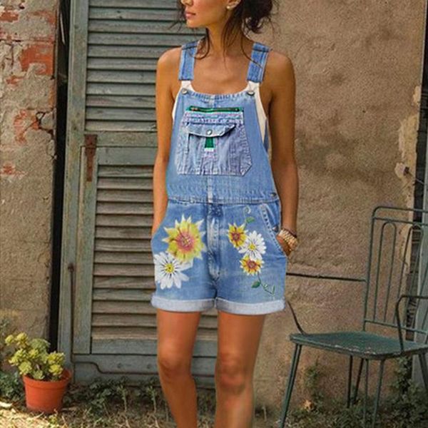 shujin 2020 summer denim jumpsuits women short daisy print short overalls floral denim bib pants pockets rompers pocket, Black;white
shujin 2020 summer denim jumpsuits women short daisy print short overalls floral denim bib pants pockets rompers pocket, Black;white