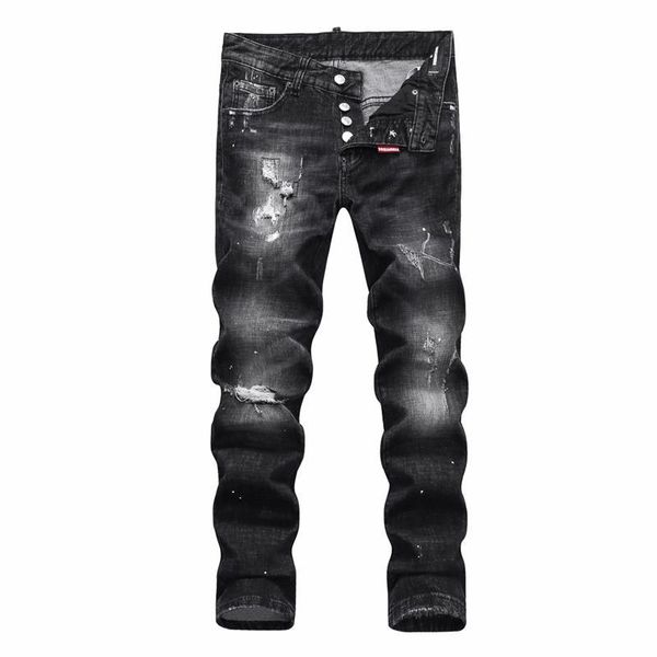 2020 men's distressed ripped skinny fashion designer new distressed embroidered pants hip hop jeans pour biker jeans, Blue
2020 men's distressed ripped skinny fashion designer new distressed embroidered pants hip hop jeans pour biker jeans, Blue