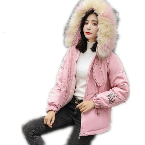 2019 short winter women parkas printed letter down cotton coat hooded fur collar slim female cotton-padded jacket with belt h067, Black
2019 short winter women parkas printed letter down cotton coat hooded fur collar slim female cotton-padded jacket with belt h067, Black
