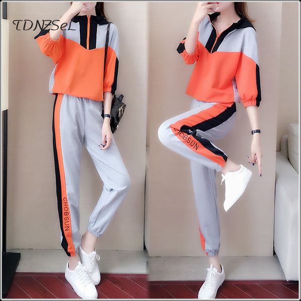 2020 womens sport traksuits casual patchworks hoodies pants 2 two piece sets outfits fitness jogger sets running sweatpants suit, White
2020 womens sport traksuits casual patchworks hoodies pants 2 two piece sets outfits fitness jogger sets running sweatpants suit, White