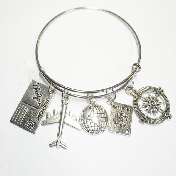 2019 новая мода путешествия браслет, глобус и самолет браслет, подарок стюардессы ручной работы ювелирных изделий унисекс подарок сплава, Black
2019 новая мода путешествия браслет, глобус и самолет браслет, подарок стюардессы ручной работы ювелирных изделий унисекс подарок сплава, Black