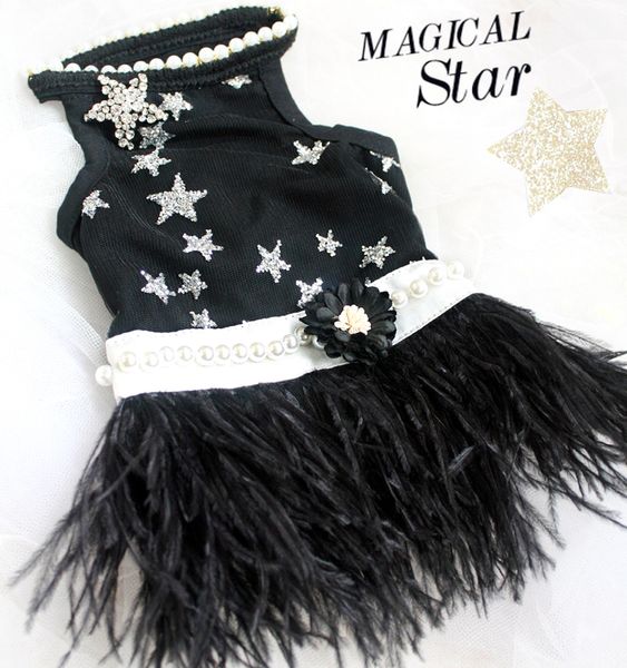 handmade dog clothes chiffon dog evening dresses dark elves feather sequin star ropa perro mascotas roupa cachorro
handmade dog clothes chiffon dog evening dresses dark elves feather sequin star ropa perro mascotas roupa cachorro