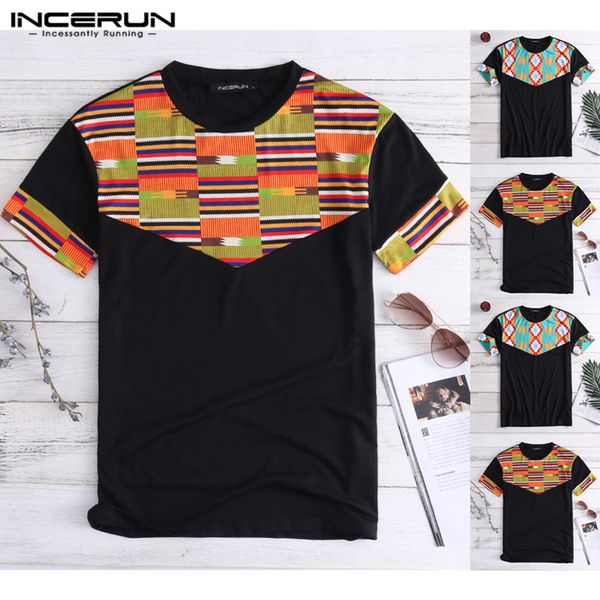 incerun 2019 summer printing patchwork t shirt men short sleeve ethnic style casual o neck t-shirts dishiki african men clothing, White;black
incerun 2019 summer printing patchwork t shirt men short sleeve ethnic style casual o neck t-shirts dishiki african men clothing, White;black