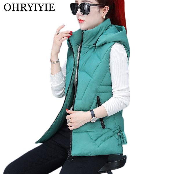 ohryiyie green hooded vest waistcoat women 2019 new fashion women's thick cotton vests lady warm sleeveless jackets coats femme, Black;white
ohryiyie green hooded vest waistcoat women 2019 new fashion women's thick cotton vests lady warm sleeveless jackets coats femme, Black;white
