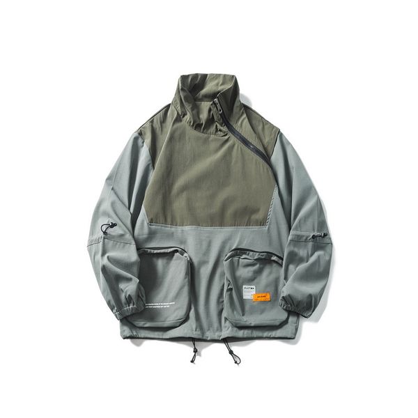aboorun mens color block patchwork jacket multi pockets cargo jacket oversized casual autumn outwear male r2628, Black;brown
aboorun mens color block patchwork jacket multi pockets cargo jacket oversized casual autumn outwear male r2628, Black;brown