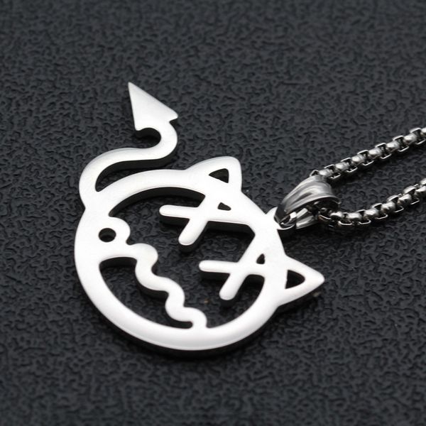 demon cartoon pendants cat necklaces men wholesale stainless steel hip hop silver jewelry on the neck gifts for male accessories
demon cartoon pendants cat necklaces men wholesale stainless steel hip hop silver jewelry on the neck gifts for male accessories