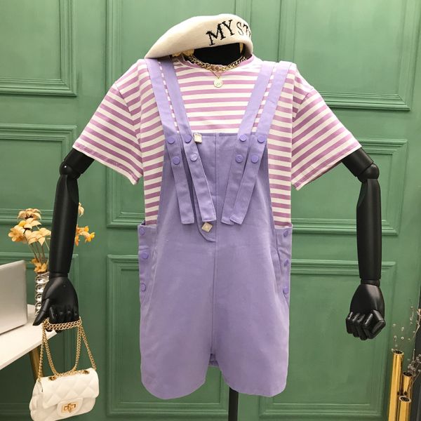two piece set for women denim overalls female suit 2020 new summer short sleeve striped t-shirt + shorts two-piece set ladies, White
two piece set for women denim overalls female suit 2020 new summer short sleeve striped t-shirt + shorts two-piece set ladies, White