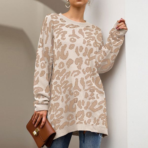 oeak women 2019 autumn winter causaul o neck printed leopard sweaters pullovers female knitted loose pull femme warm clothes, White;black
oeak women 2019 autumn winter causaul o neck printed leopard sweaters pullovers female knitted loose pull femme warm clothes, White;black