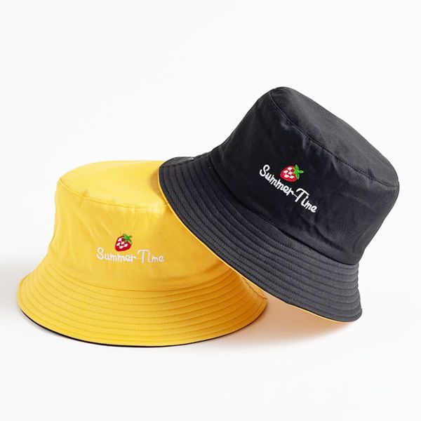 doitspring women bucket fishing hats sunscreen sun cap strawberry embroidery double-sided wear lady fisherman hat
doitspring women bucket fishing hats sunscreen sun cap strawberry embroidery double-sided wear lady fisherman hat