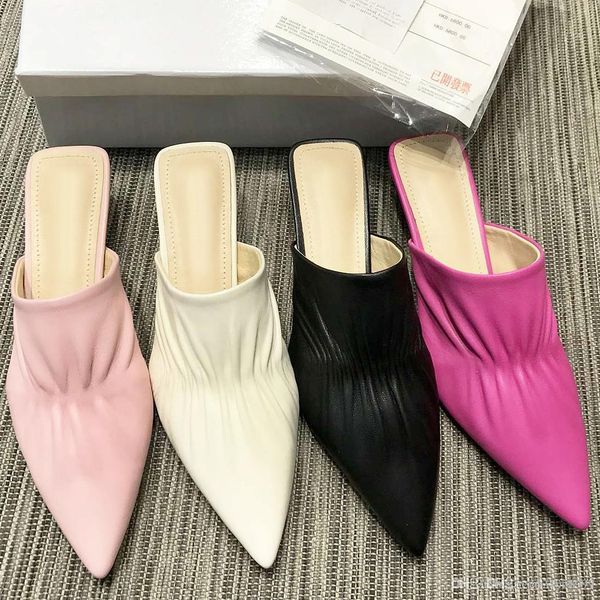 2019 new baotou sandals women's shoes wear pointed half drag high heels sandals summer slippers with original box, Black
2019 new baotou sandals women's shoes wear pointed half drag high heels sandals summer slippers with original box, Black