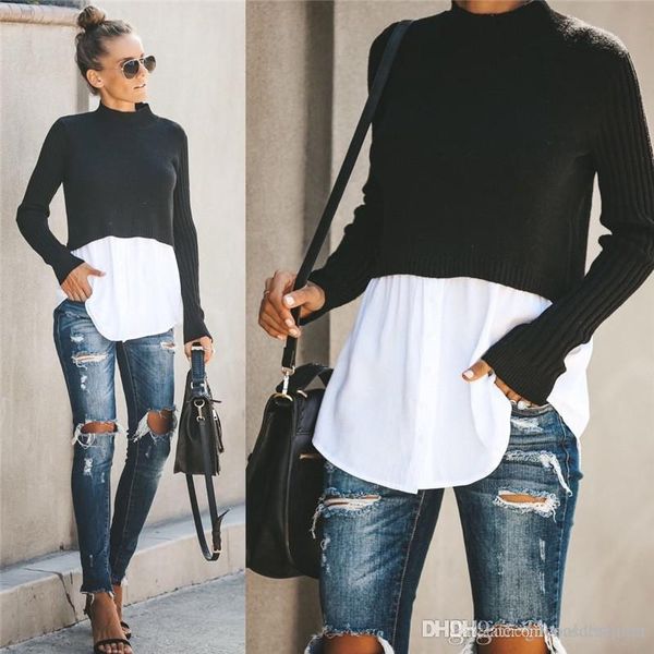 осень женщин конструктор щитовые свитера мода crew neck tops с кнопки женщина сексуальная пуловер одежда, White;black
осень женщин конструктор щитовые свитера мода crew neck tops с кнопки женщина сексуальная пуловер одежда, White;black