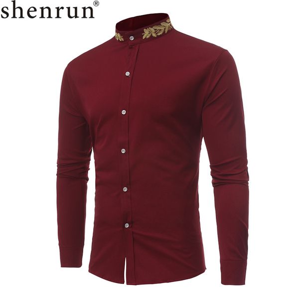 shenrun men fashion shirts long sleeve stand collar wheatear embroidery autumn winter business party shirt wine red black white, White;black
shenrun men fashion shirts long sleeve stand collar wheatear embroidery autumn winter business party shirt wine red black white, White;black
