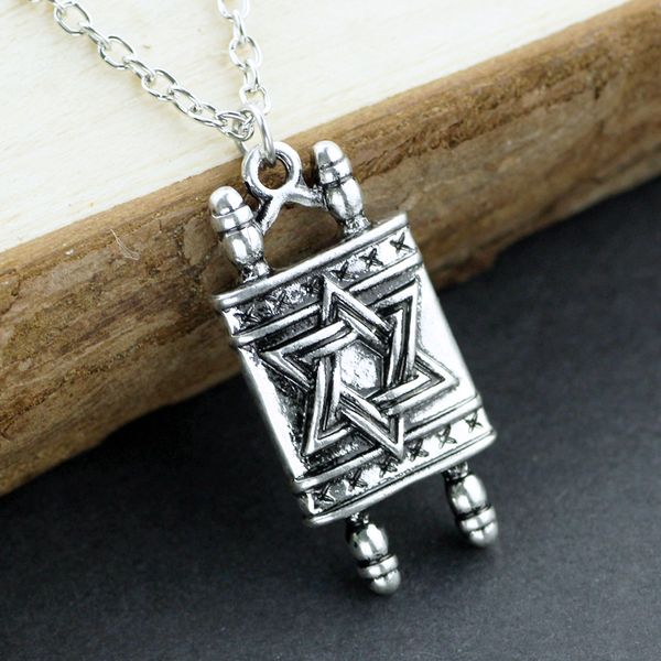 star of david amulet necklace torah scroll religious men pendant necklaces vintage link chain jewelry gifts for male, Silver
star of david amulet necklace torah scroll religious men pendant necklaces vintage link chain jewelry gifts for male, Silver
