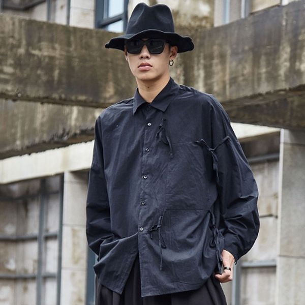 men long sleeve loose casual black white shirt male women japan streetwear hip hop punk gothic party dress shirt, White;black
men long sleeve loose casual black white shirt male women japan streetwear hip hop punk gothic party dress shirt, White;black