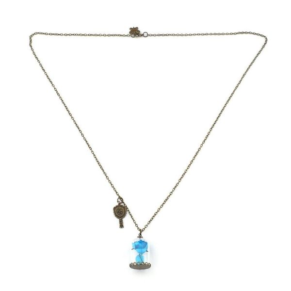 women terrarium glass bottle necklace romantic dried flowers pendant glass bronze long chain girls lady, Silver
women terrarium glass bottle necklace romantic dried flowers pendant glass bronze long chain girls lady, Silver