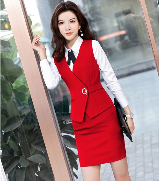formal business suits 2 pieces sets skirt and vest & waistcoat novelty red uniform styles work wear sets ladies blazers, White;black
formal business suits 2 pieces sets skirt and vest & waistcoat novelty red uniform styles work wear sets ladies blazers, White;black