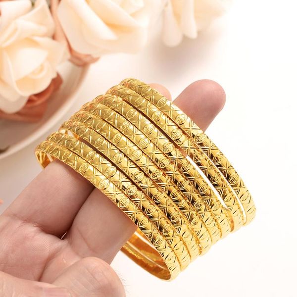 fashion exquisite gold bangle color protection multiple styles for women girls jewelry gifts, Black 
fashion exquisite gold bangle color protection multiple styles for women girls jewelry gifts, Black