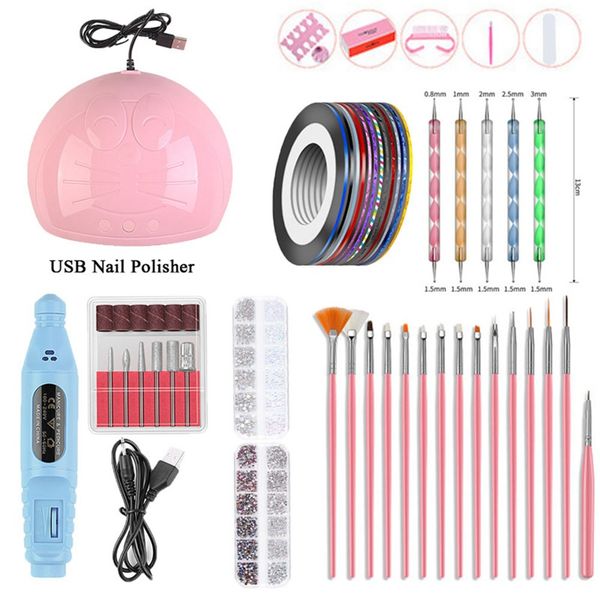 45w uv led lamp set with nail gel polish varnish soak off manicure kit cuticle pusher files decorations nail art tools
45w uv led lamp set with nail gel polish varnish soak off manicure kit cuticle pusher files decorations nail art tools
