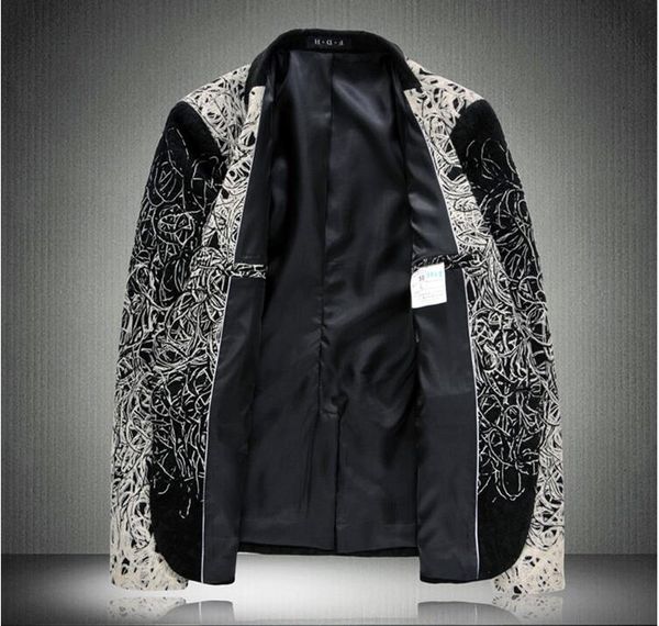 veste homme costume black casual suit men blazer slim fit m-6xl mens floral blazer men designs mens jacket, White;black
veste homme costume black casual suit men blazer slim fit m-6xl mens floral blazer men designs mens jacket, White;black