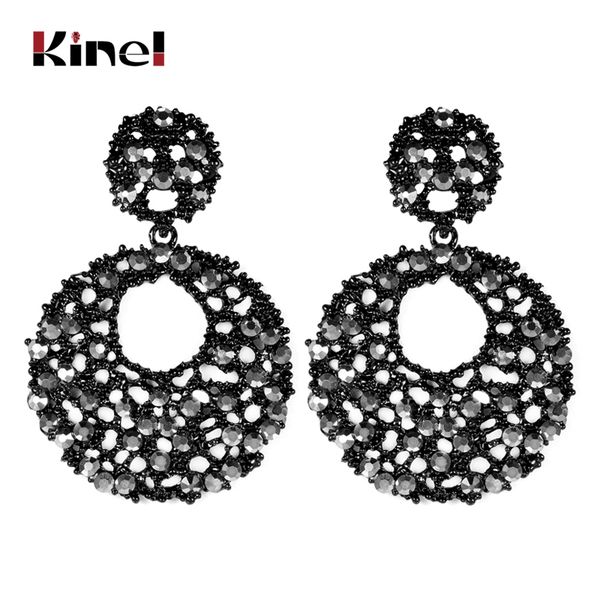 kinel retro black crystal big round drop earrings gun black fashion jewelry long dangle earrings for women christmas gifts, Silver
kinel retro black crystal big round drop earrings gun black fashion jewelry long dangle earrings for women christmas gifts, Silver