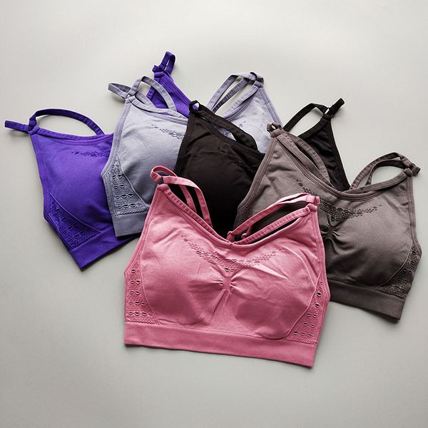 women push up sport bra running fitness sportswear quick drying workout active wear strappy workout yoga sport gym, White;black
women push up sport bra running fitness sportswear quick drying workout active wear strappy workout yoga sport gym, White;black